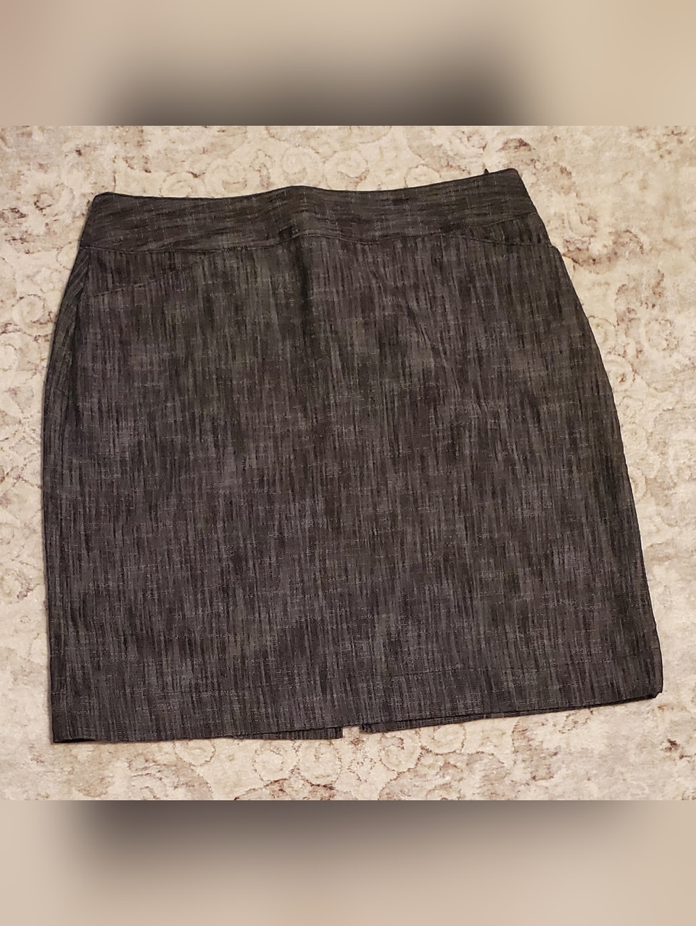 Larry Levine Women's Size 8 Pencil Skirt Heather Black Gray